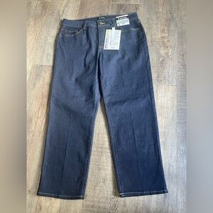 d jeans Women 14 Recycled Vintage Denim High Waist Ankle Jeans Dark Wash Preppy